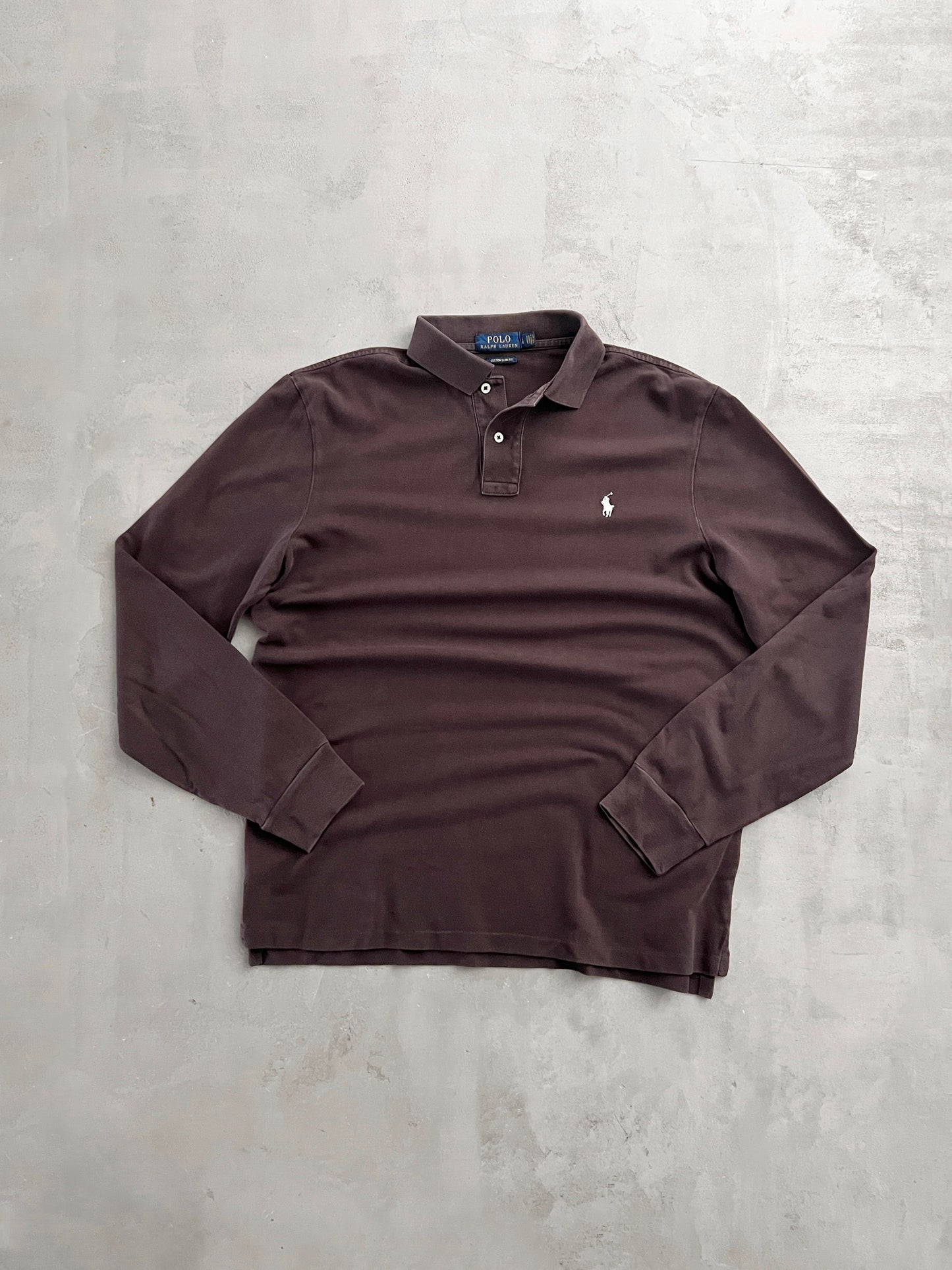 MOCHA POLO RALPH LAUREN LONGSLEEVE - 2000S - L