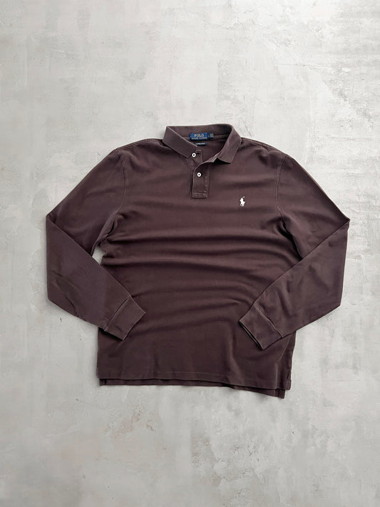 MOCHA POLO RALPH LAUREN LONGSLEEVE - 2000S - L