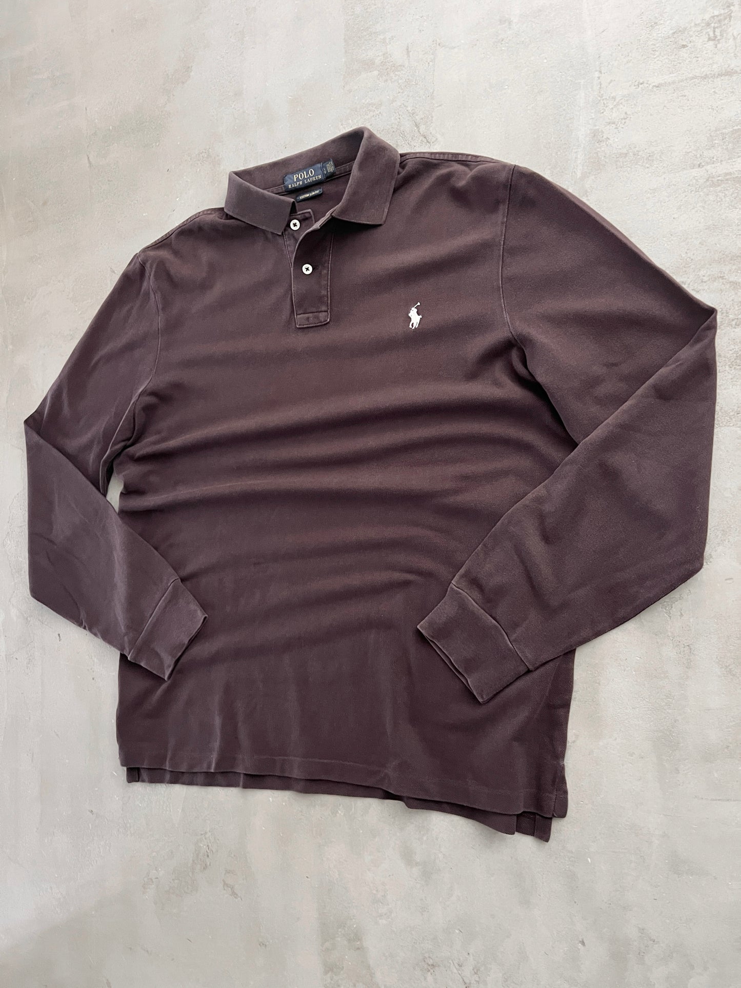 MOCHA POLO RALPH LAUREN LONGSLEEVE - 2000S - L