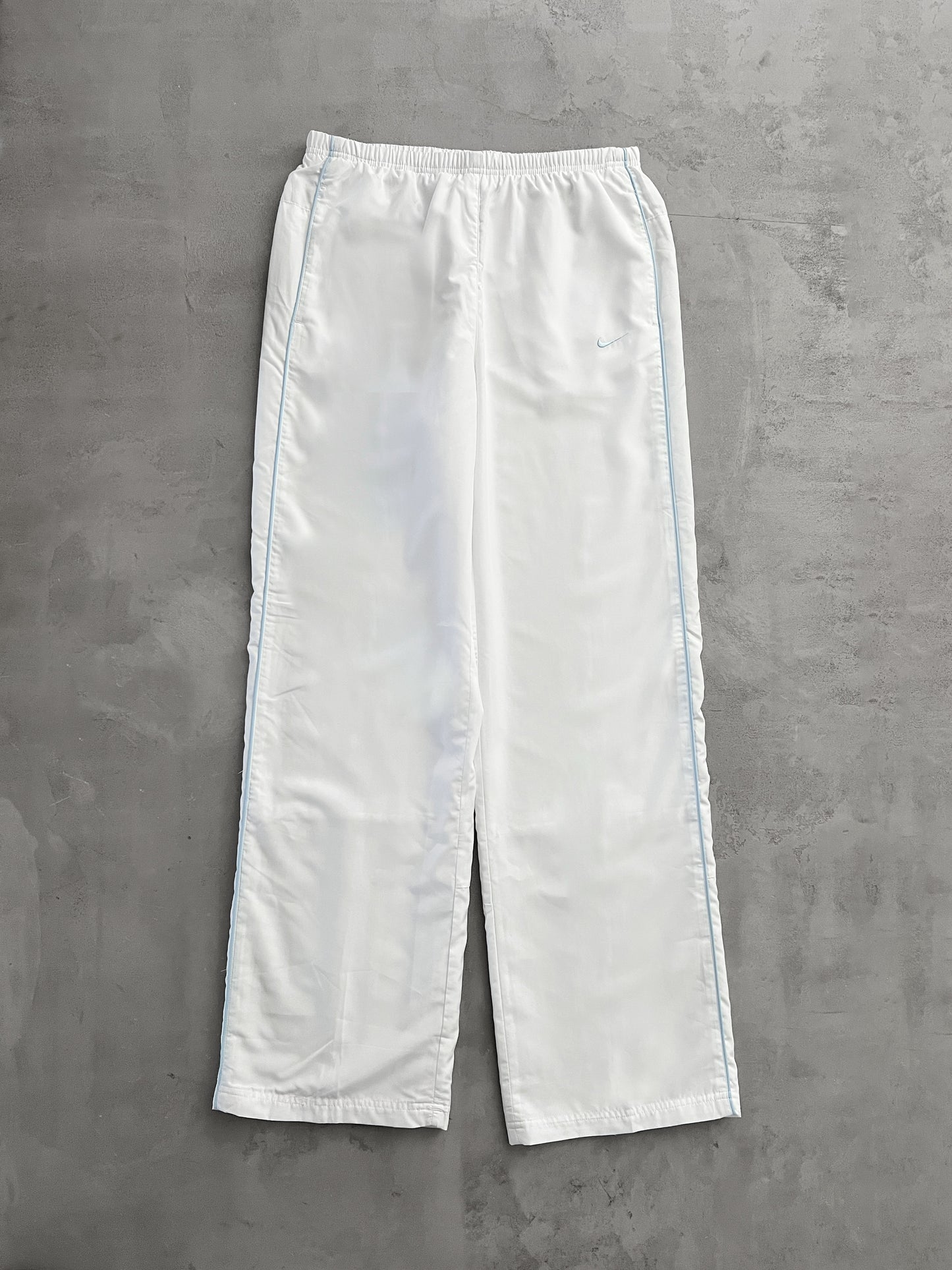 WHITE NIKE TRACK PANTS - 2000S - M/L