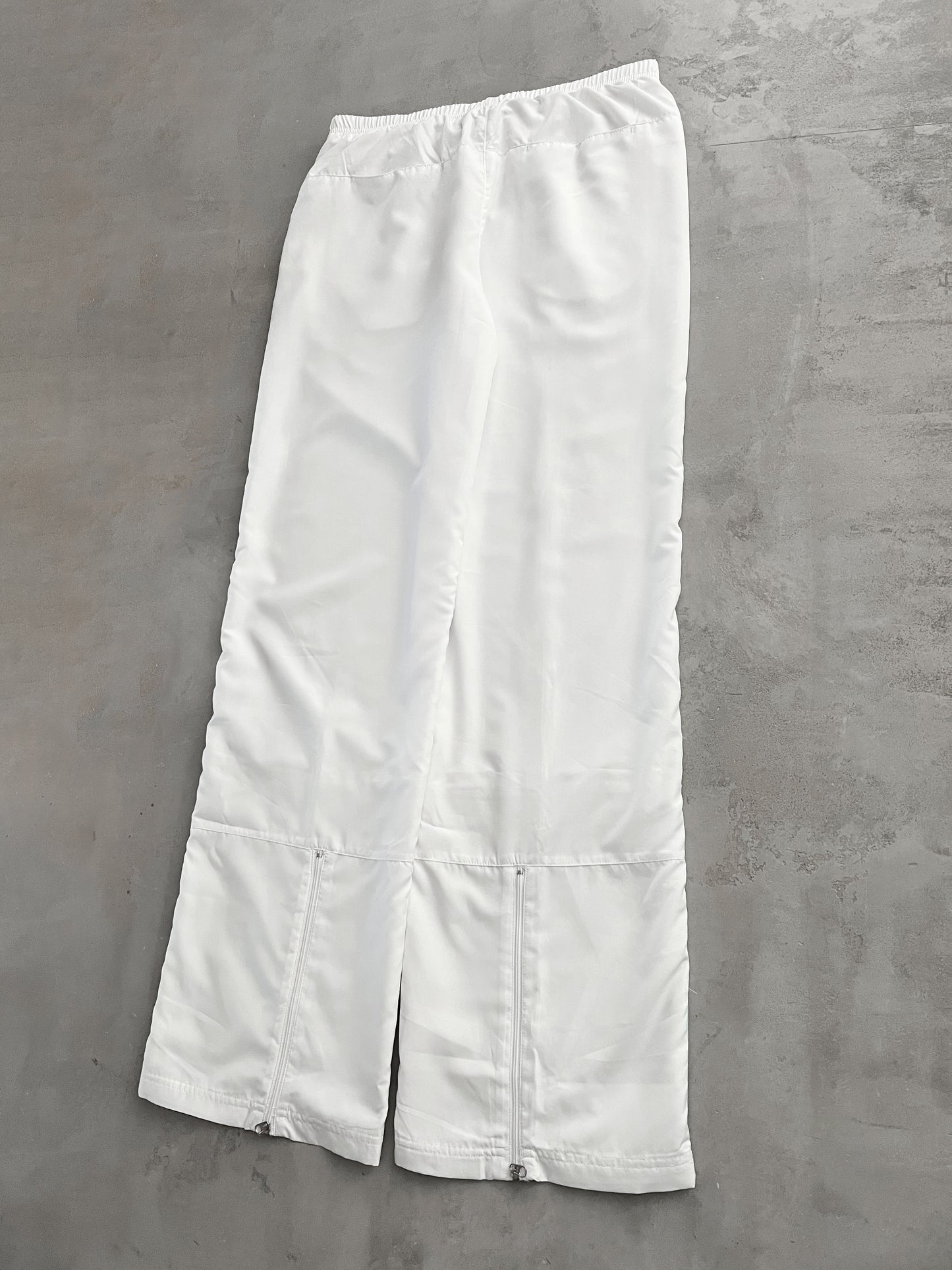 WHITE NIKE TRACK PANTS - 2000S - M/L