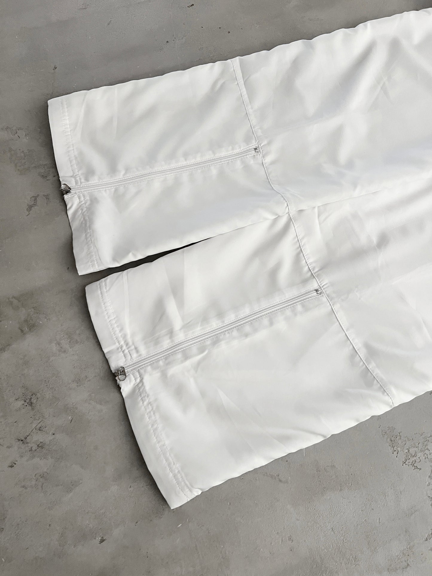 WHITE NIKE TRACK PANTS - 2000S - M/L
