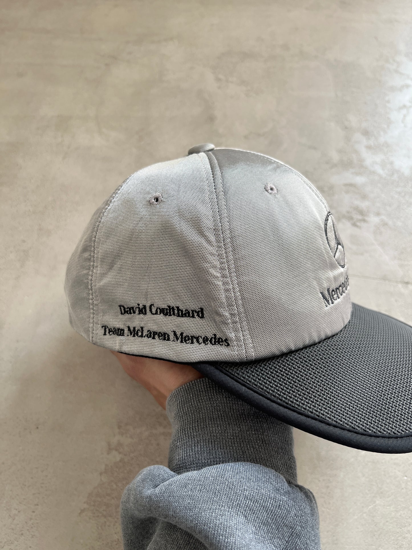 GREY MERCEDES BENZ X MCLAREN RACING CAP - 1990S