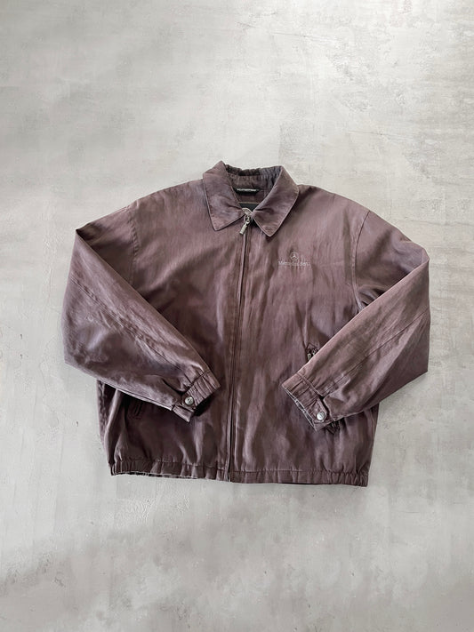 MOCHA MERCEDES BENZ JACKET - 1990S - XL/L