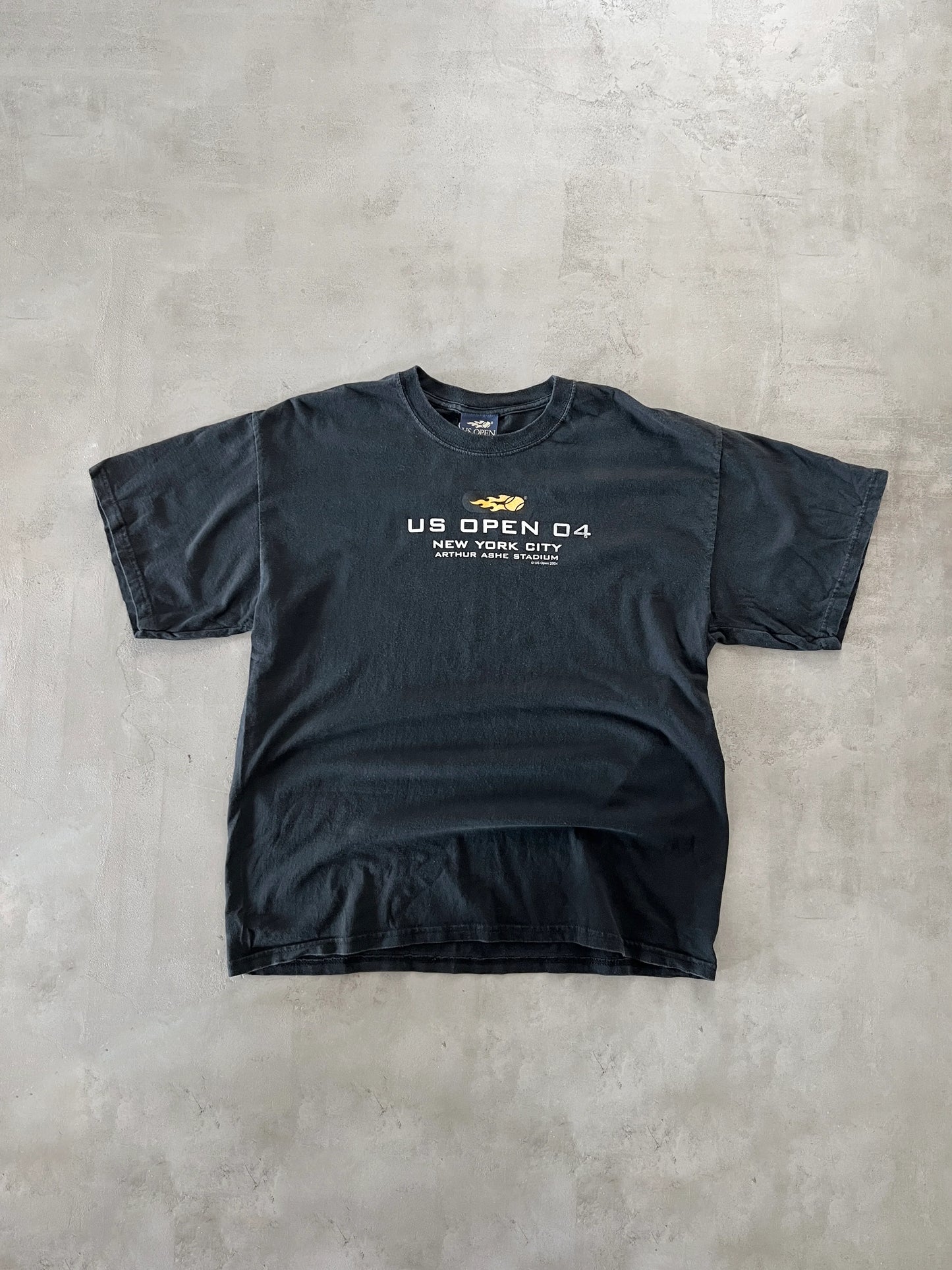 BLACK US OPEN TENNIS TEE - 2004 - XL