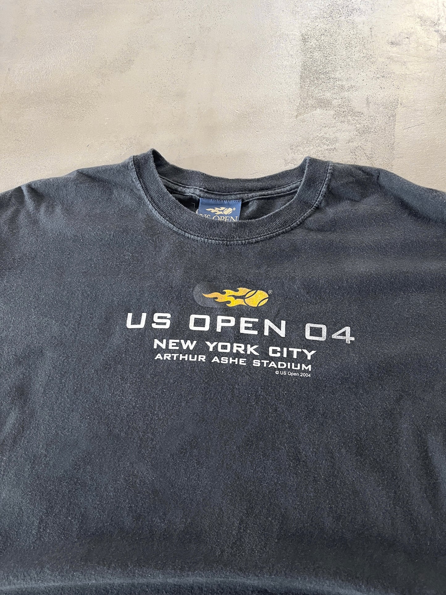 BLACK US OPEN TENNIS TEE - 2004 - XL