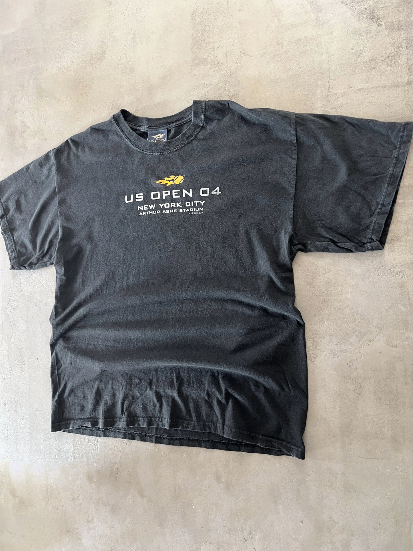 BLACK US OPEN TENNIS TEE - 2004 - XL