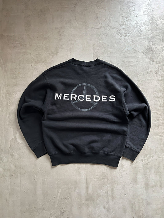 BLACK MERCEDES BENZ SWEATER - 1990S - M