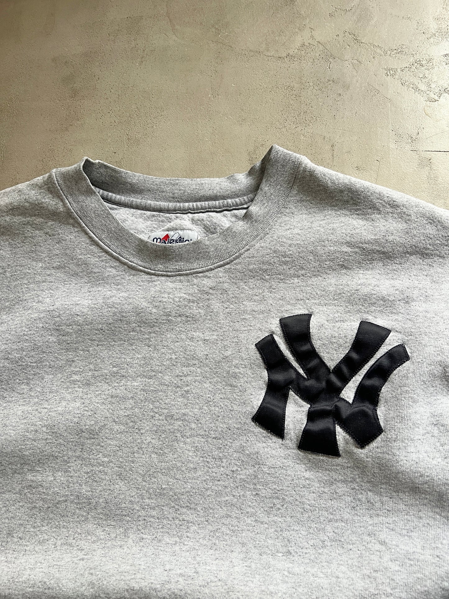 GREY YANKEES SWEATER - 1990S - L
