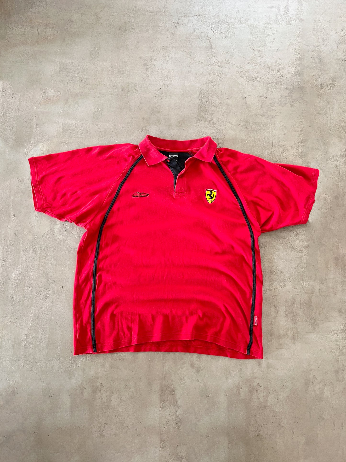 RED FERRARI RACING POLO - 2002 - XL/XXL