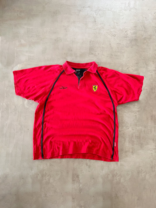 RED FERRARI RACING POLO - 2002 - XL/XXL