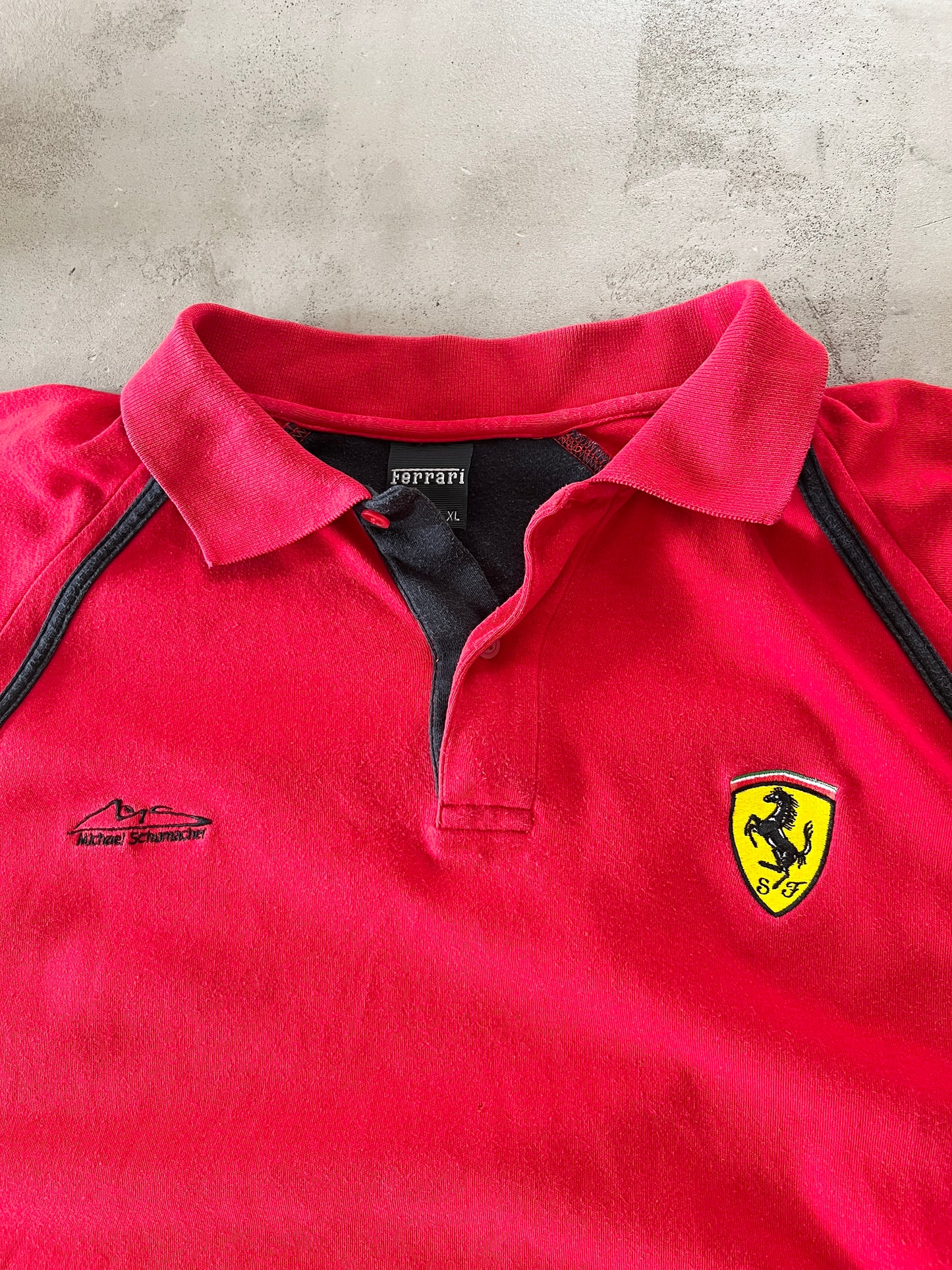 RED FERRARI RACING POLO - 2002 - XL/XXL
