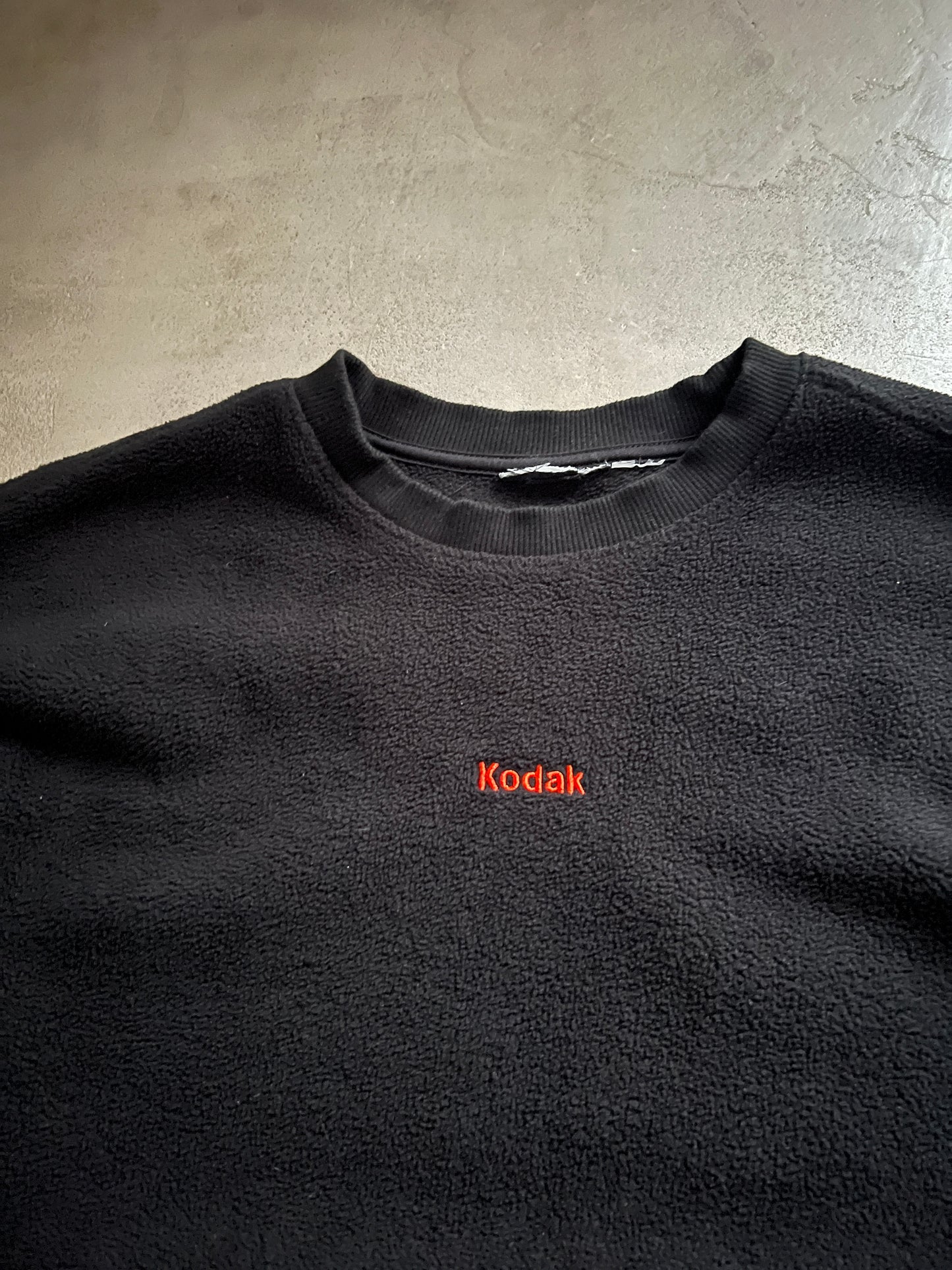 BLACK KODAK FLEECE SWEATER - 2000S - M/L