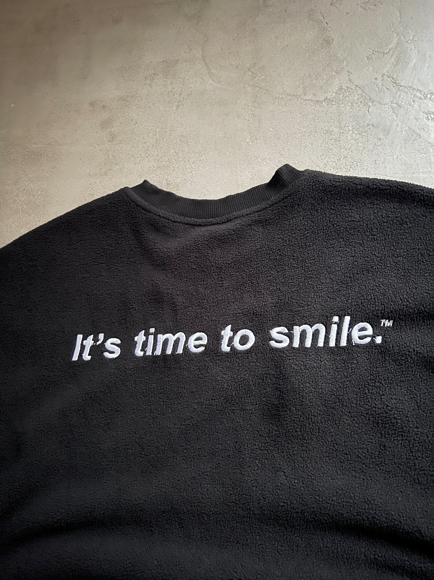 BLACK KODAK FLEECE SWEATER - 2000S - M/L