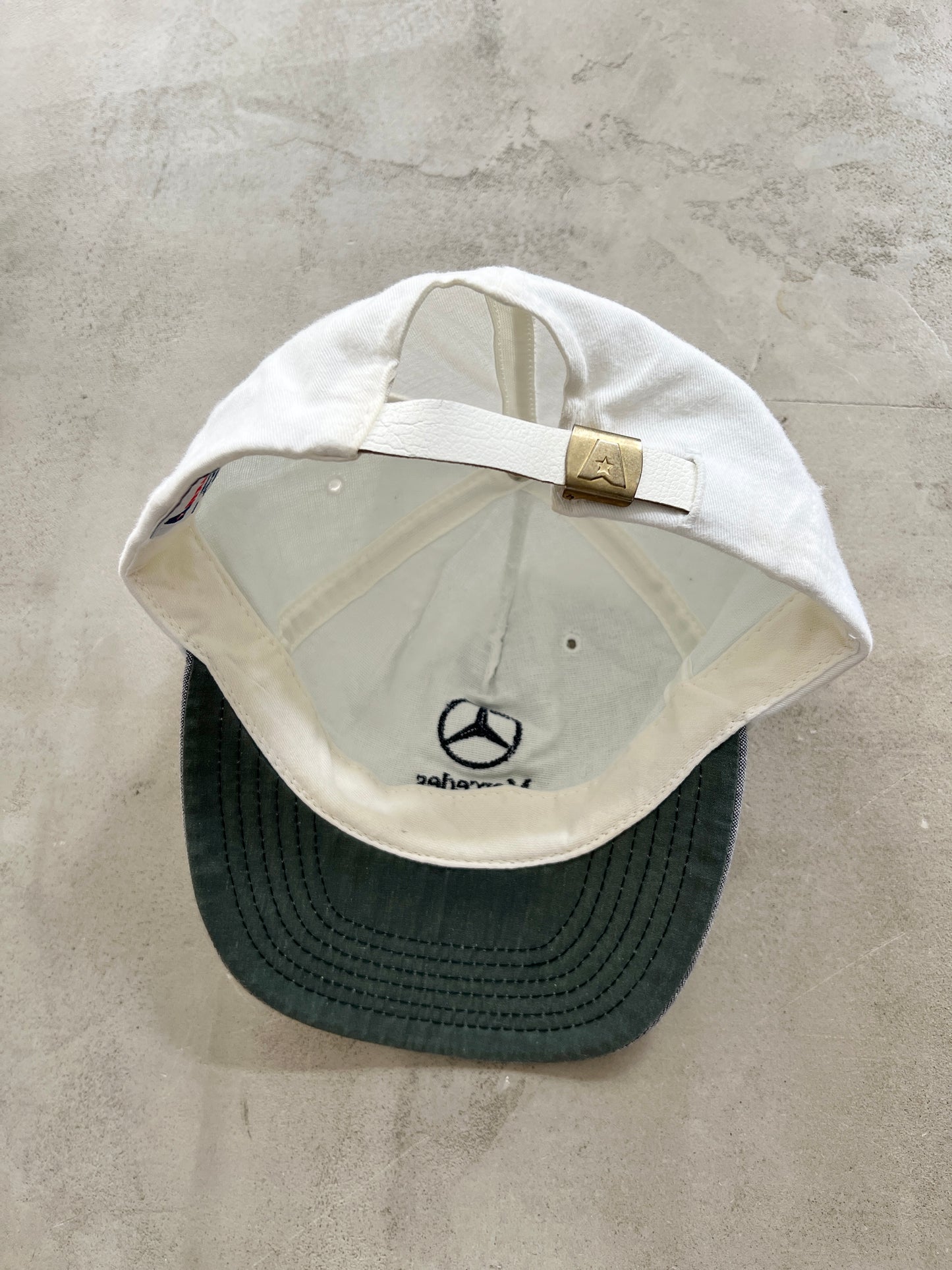 LIGHT BEIGE MERCEDES BENZ F1 RACING CAP - 1990S