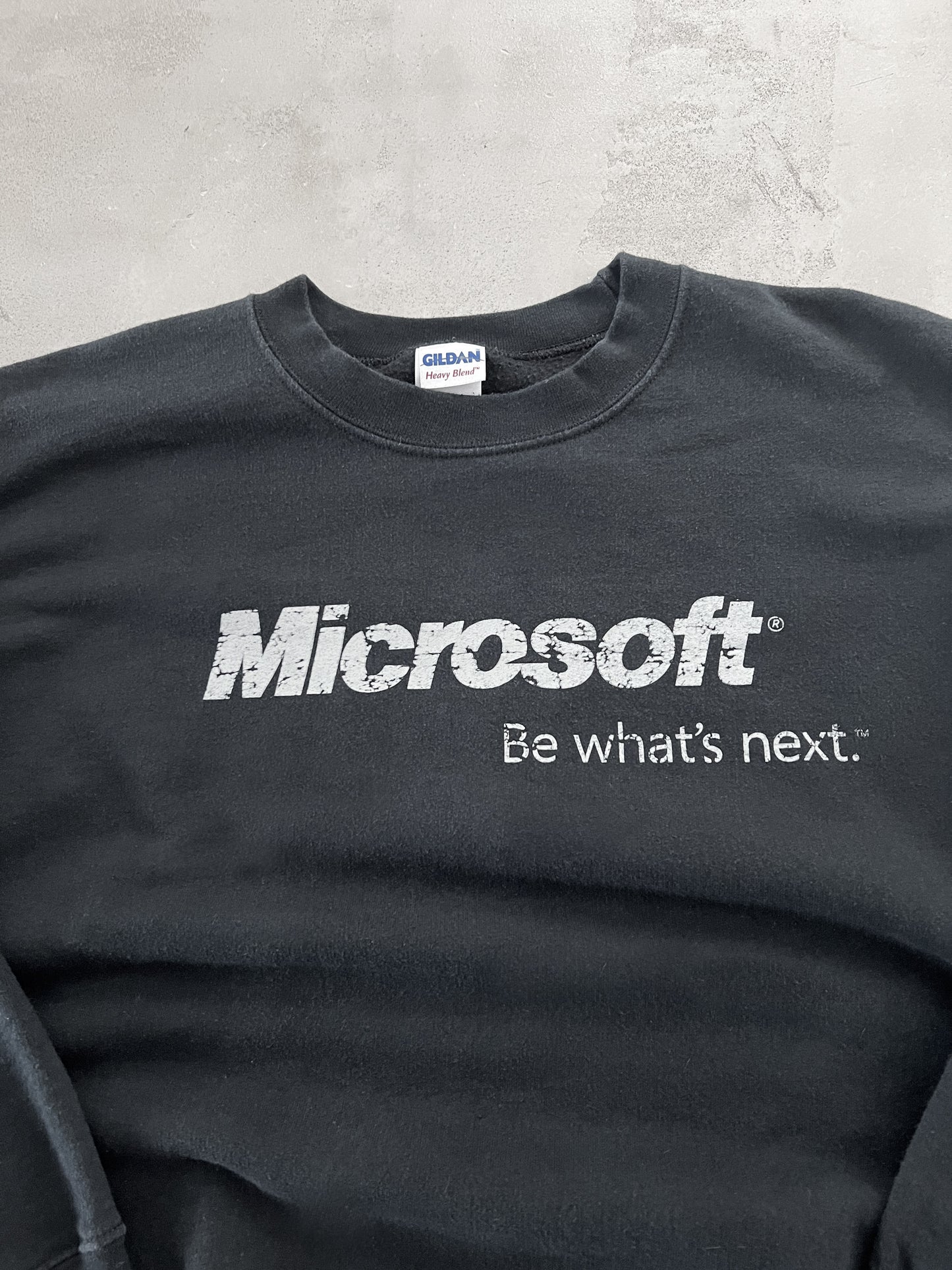 BLACK MICROSOFT PROMO SWEATER - 1990S - M