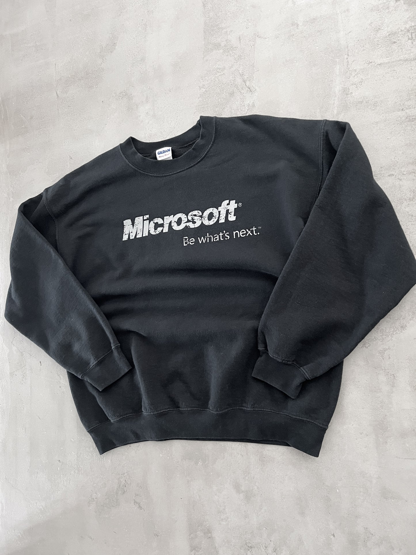 BLACK MICROSOFT PROMO SWEATER - 1990S - M