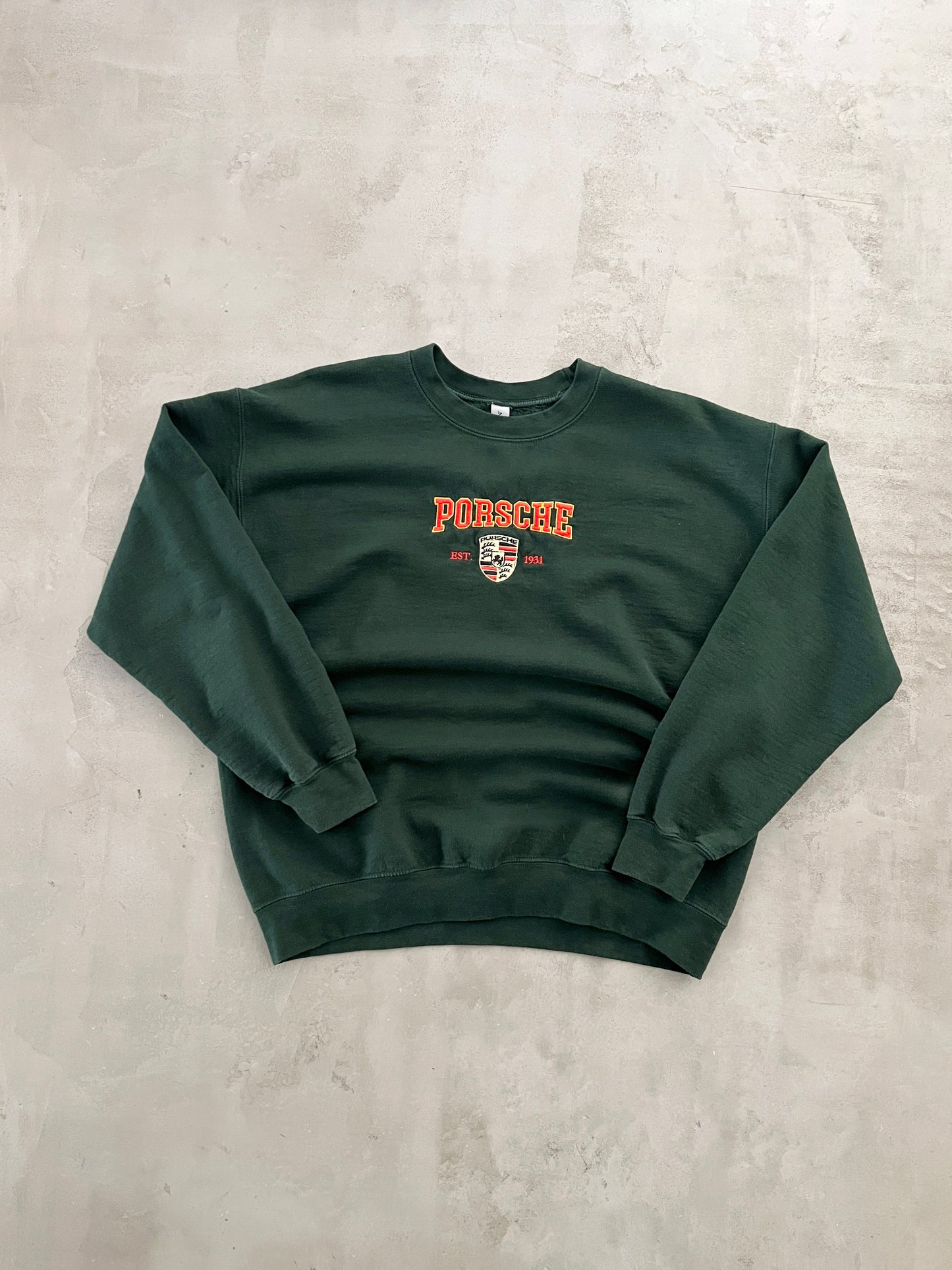 GREEN PORSCHE SWEATER - 2000S - M/L
