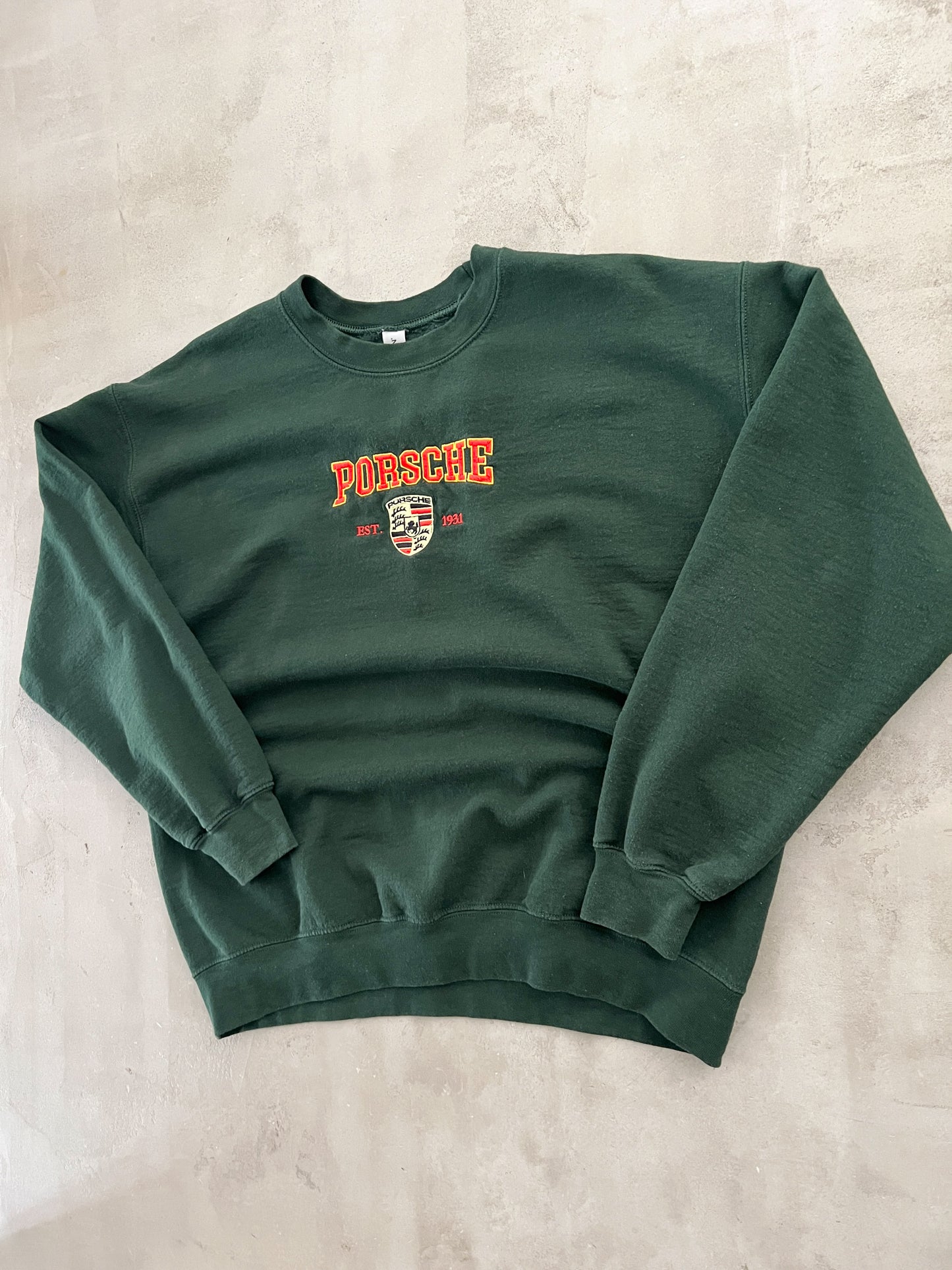 GREEN PORSCHE SWEATER - 2000S - M/L