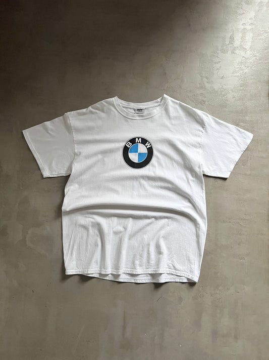 WHITE BMW TEE - 1990S - XL