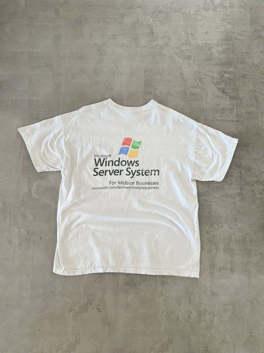 FADED WHITE WINDOWS PROMO TEE - 2000S - XL/L