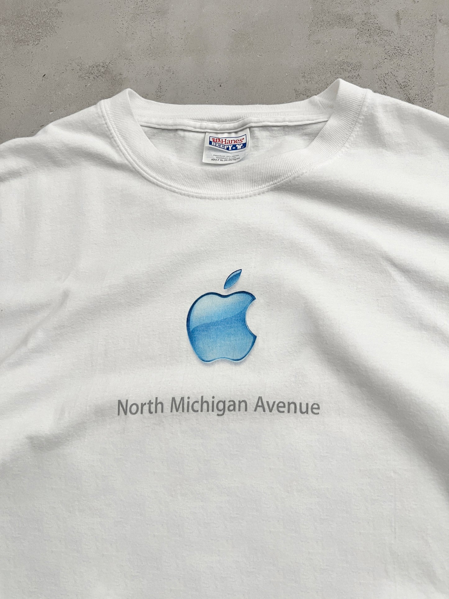 WHITE APPLE PROMO TEE - 2000S - L