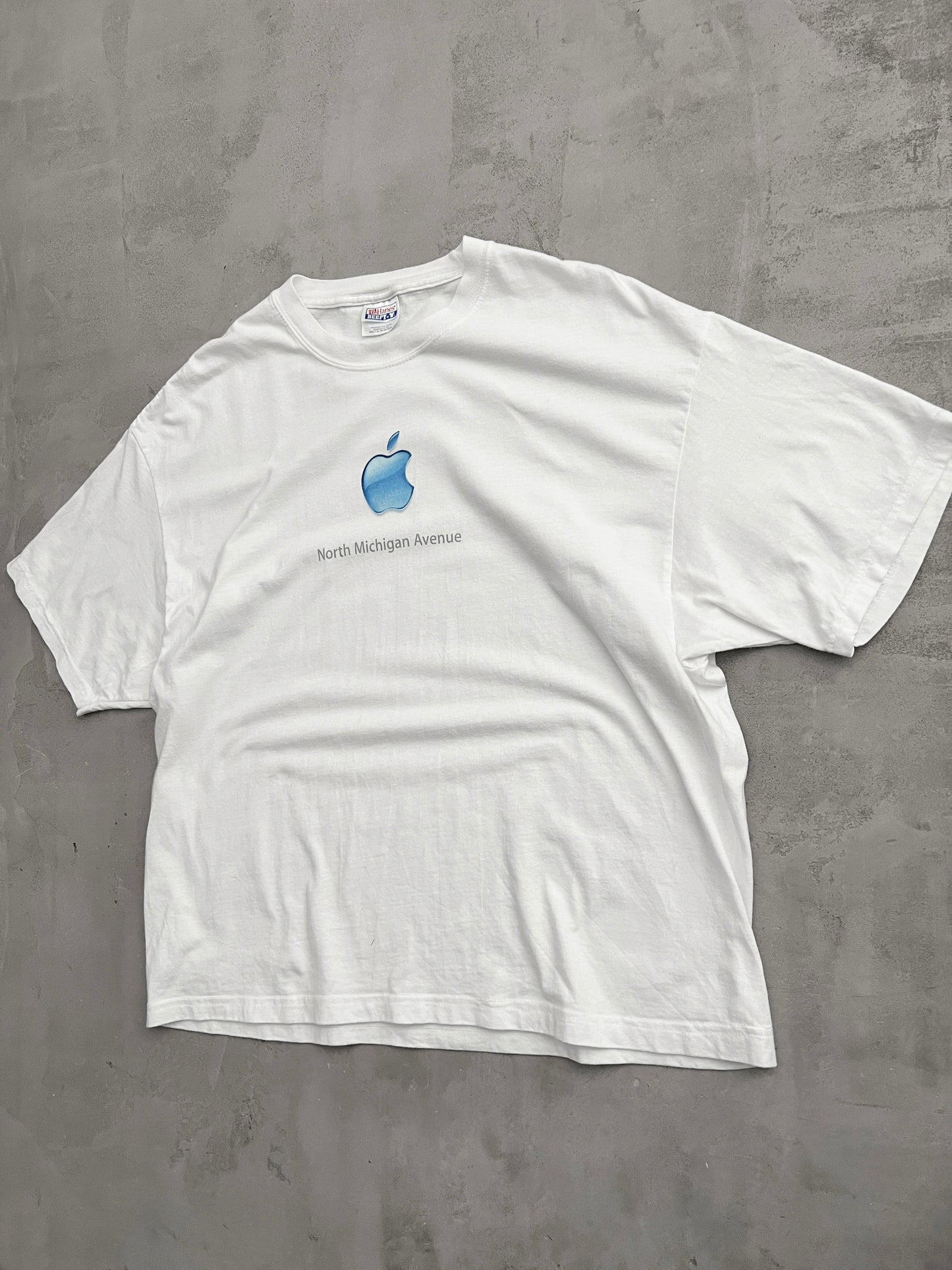WHITE APPLE PROMO TEE - 2000S - L