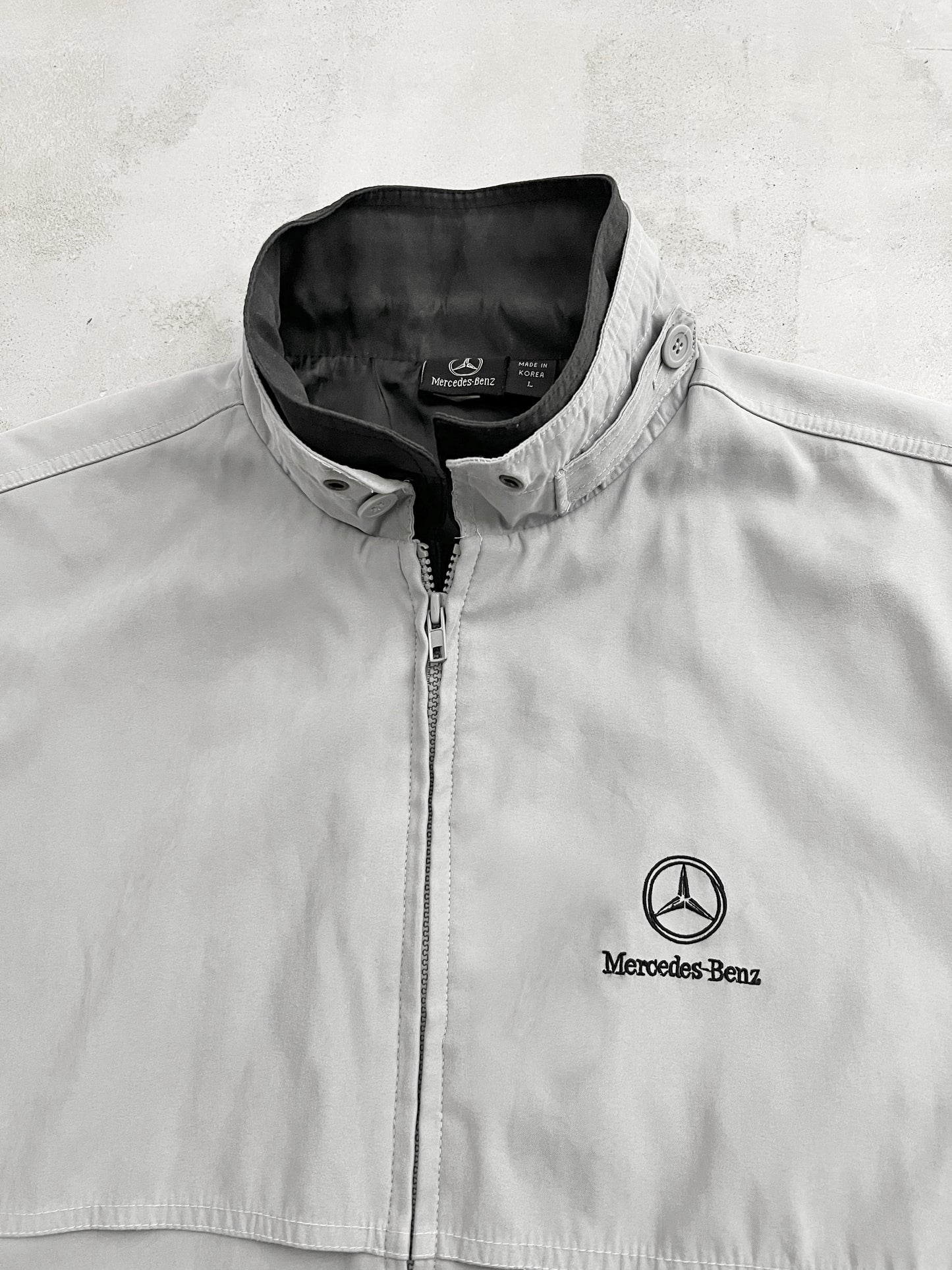 GREY MERCEDES BENZ JACKET - 1990S - L