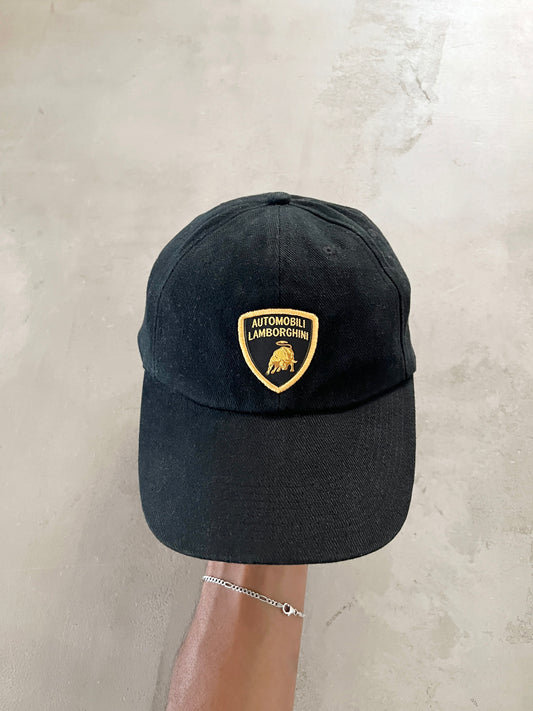 BLACK LAMBORGHINI CAP - 1990S