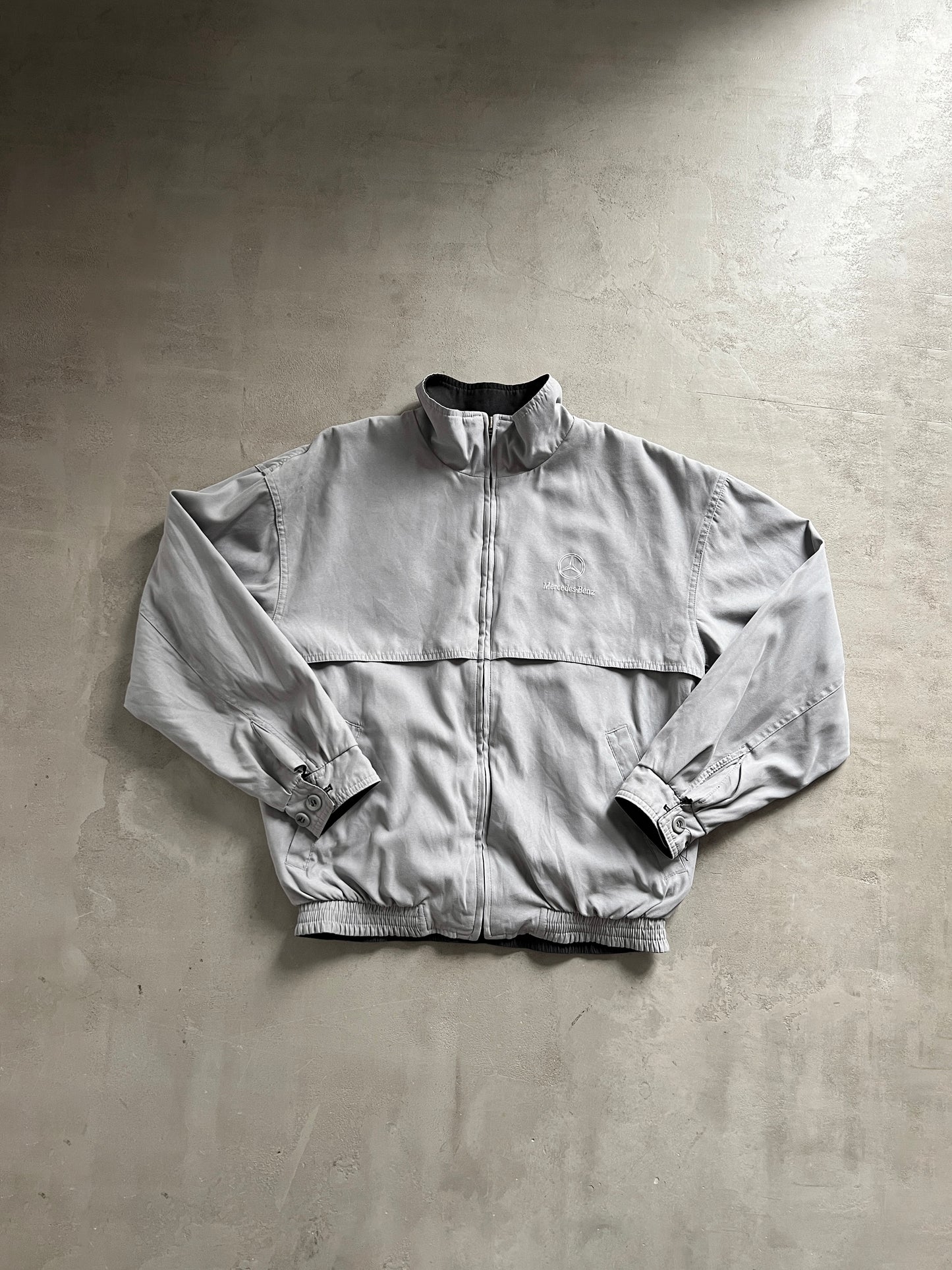 GREY MERCEDES BENZ 2 SIDE JACKET - 1990S - S