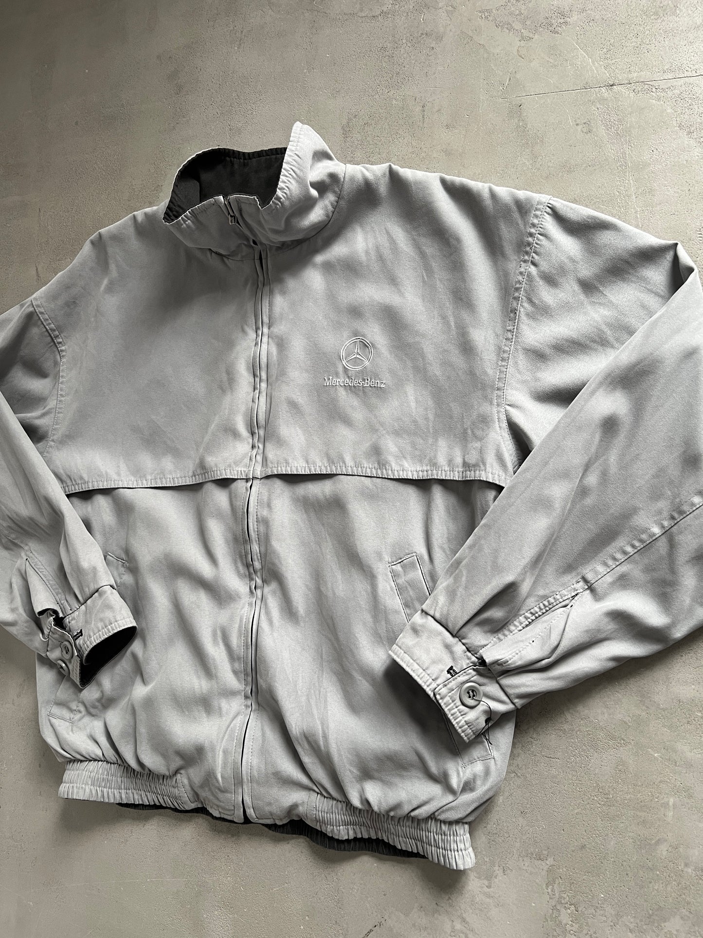 GREY MERCEDES BENZ 2 SIDE JACKET - 1990S - S