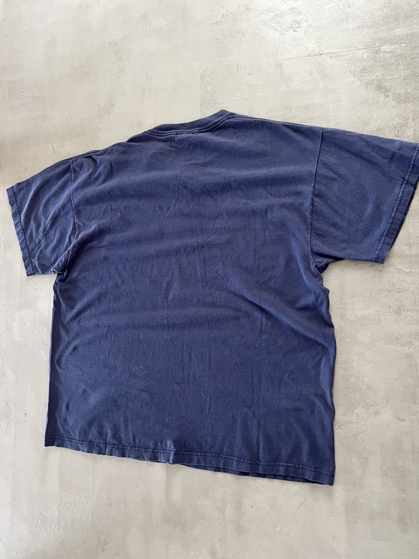 FADED NAVY BEER TEE - 1990S - XL
