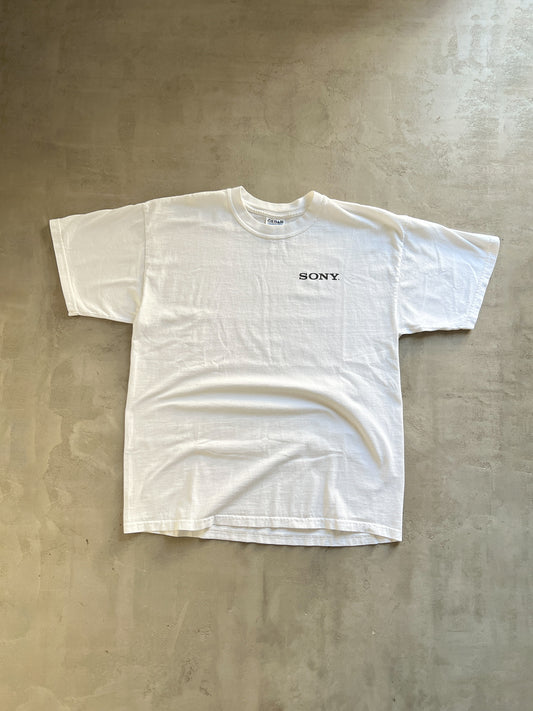 WHITE SONY PROMO TEE - 1990S - XL