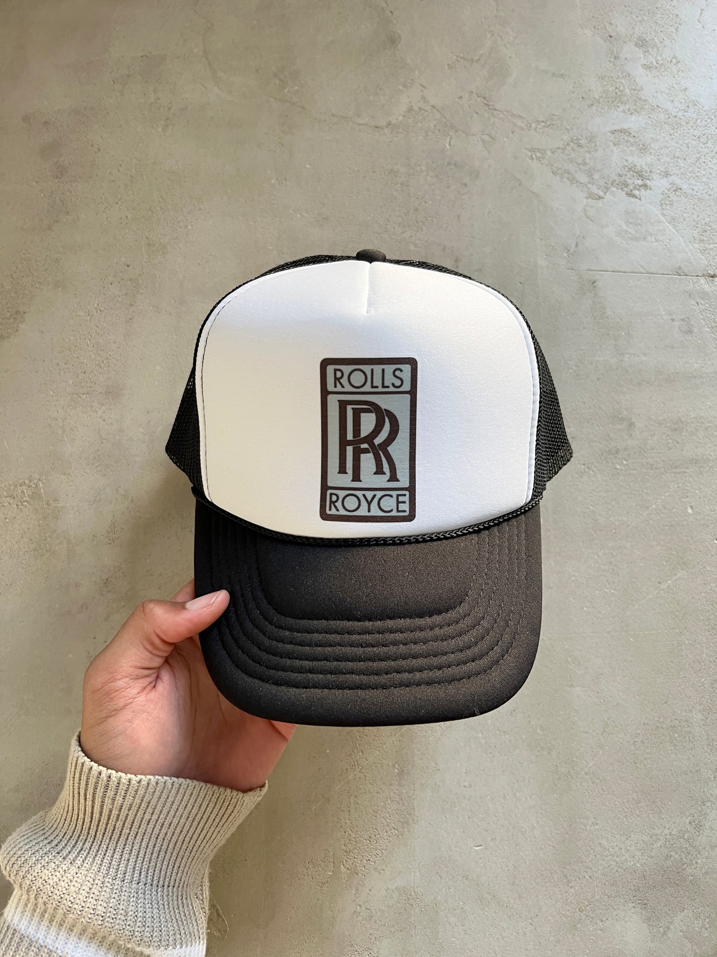 BLACK/WHITE ROLLS ROYCE CAP - 2000S