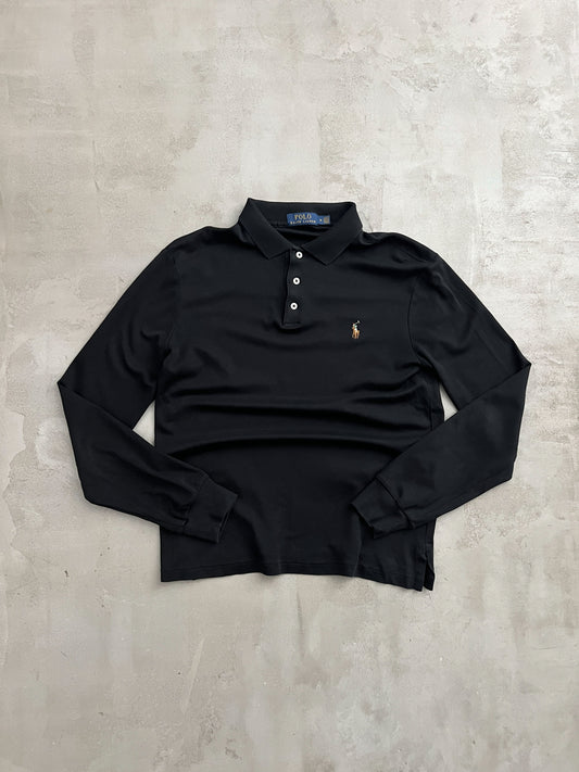 BLACK POLO RALPH LAUREN LONGSLEEVE - 2000S - S