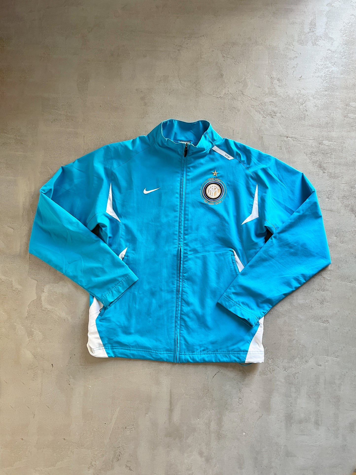 BABY BLUE INTER MILAN NIKE TRACK JACKET - 2000S - M