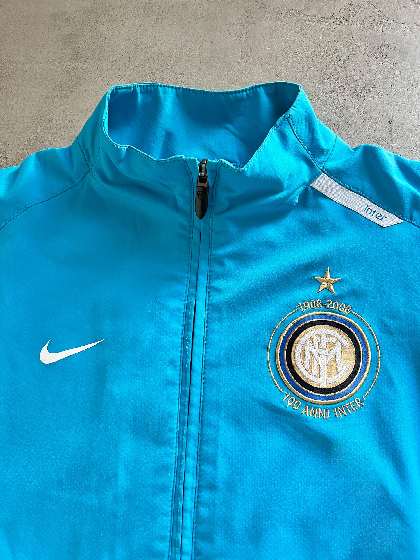 BABY BLUE INTER MILAN NIKE TRACK JACKET - 2000S - M