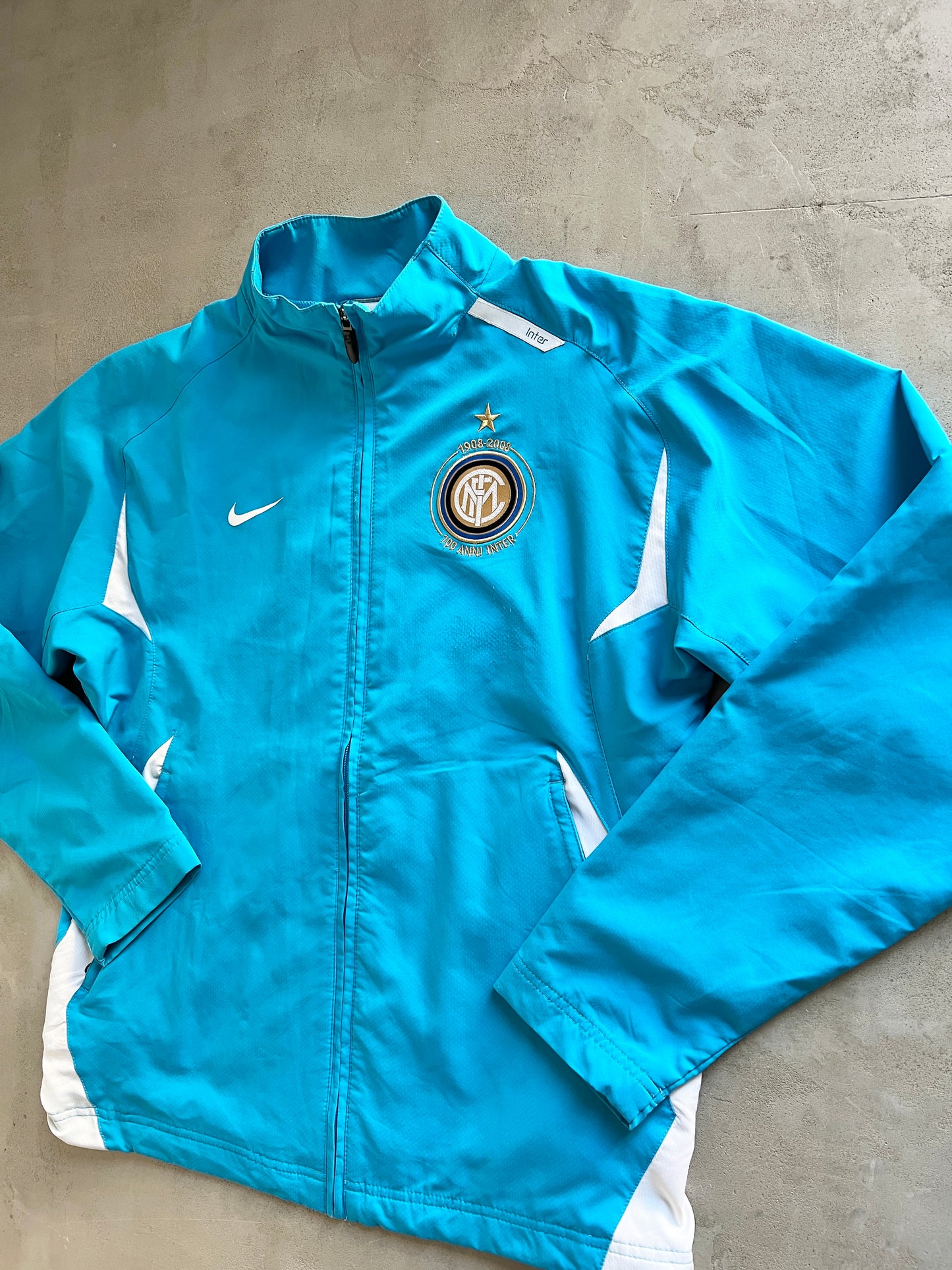 BABY BLUE INTER MILAN NIKE TRACK JACKET - 2000S - M