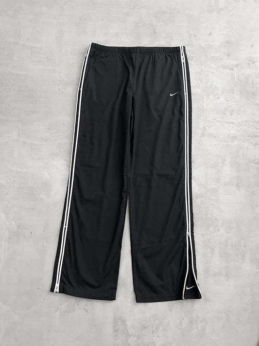 BLACK NIKE TRACK PANTS - 2000S - L