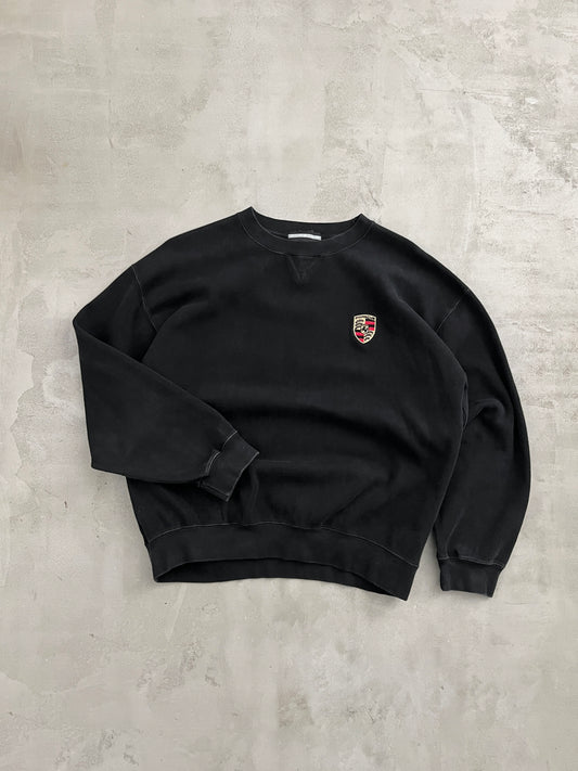 BLACK PORSCHE SWEATER - 1990S - M/S
