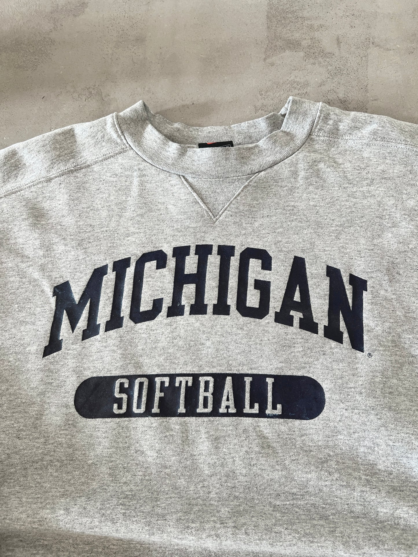 GREY MICHIGAN STATE NIKE SWEATER - 1990S - M