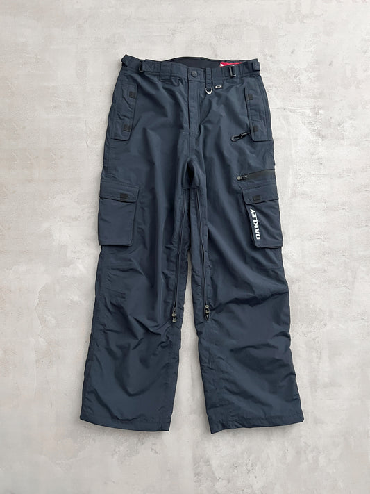 NAVY OAKLEY PANTS - 1990S - XL