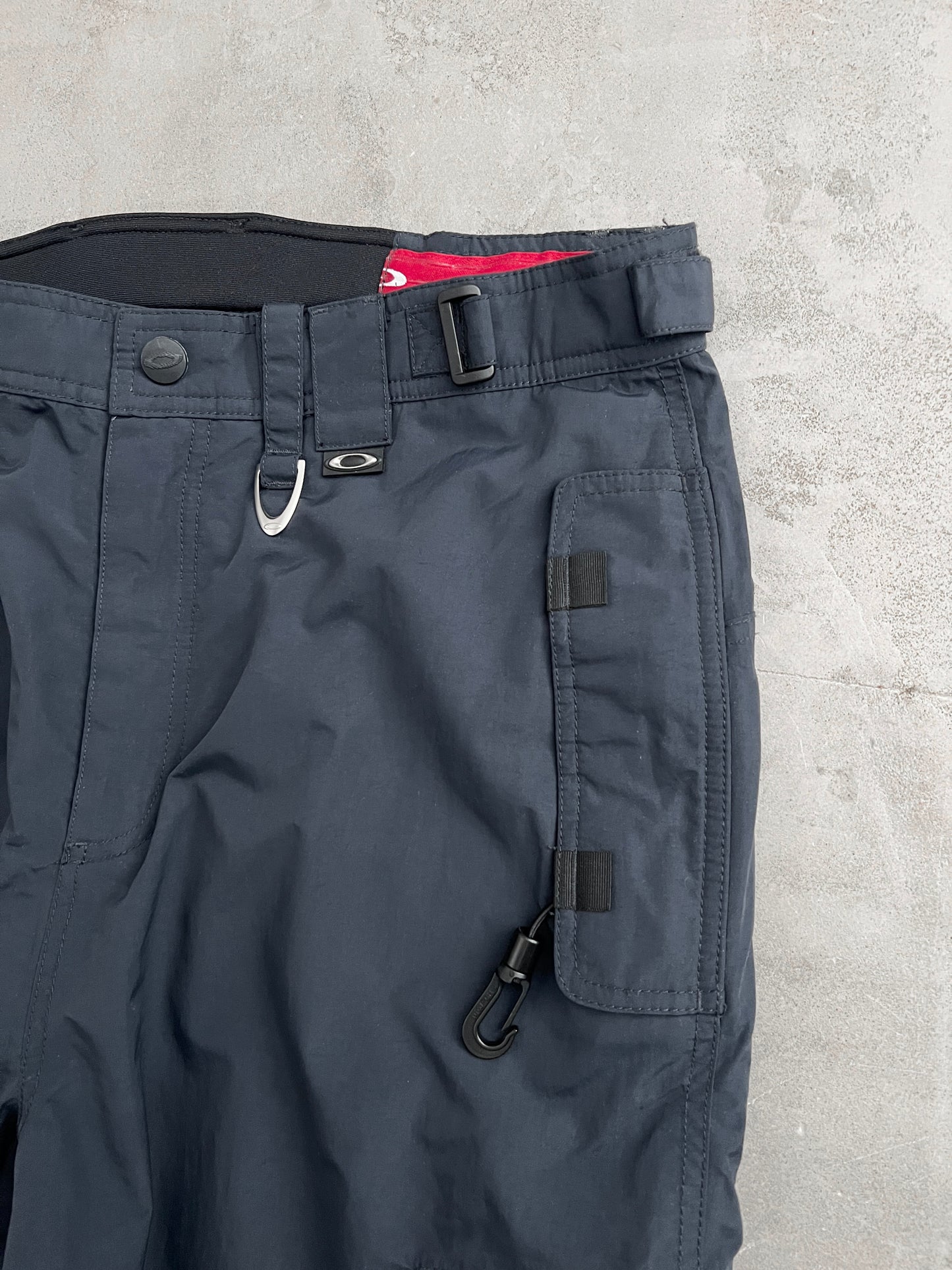 NAVY OAKLEY PANTS - 1990S - XL