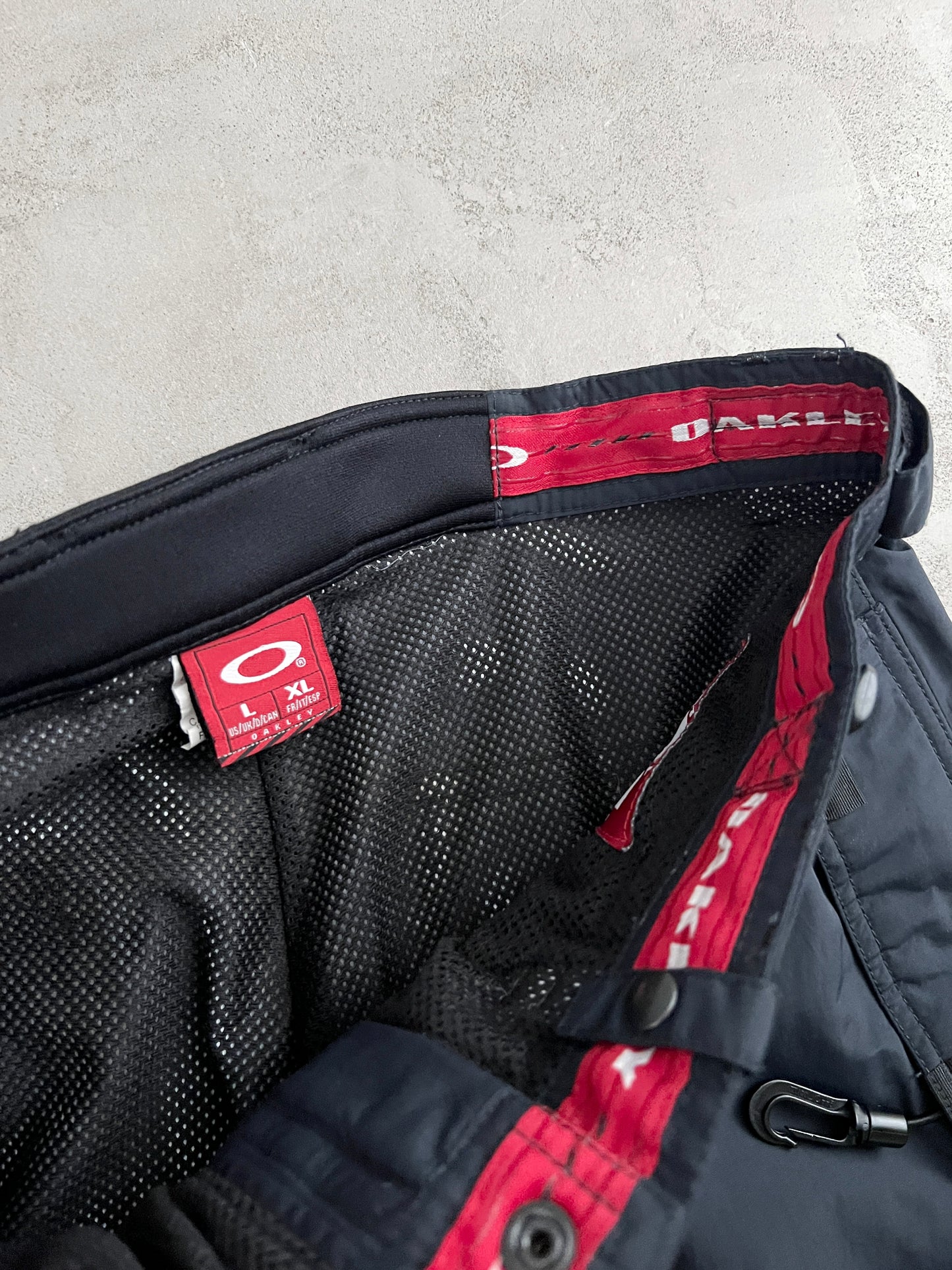 NAVY OAKLEY PANTS - 1990S - XL