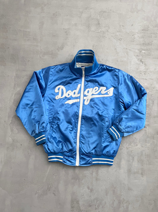 BLUE LA DODGERS BASEBALL JACKET - 1990S - M