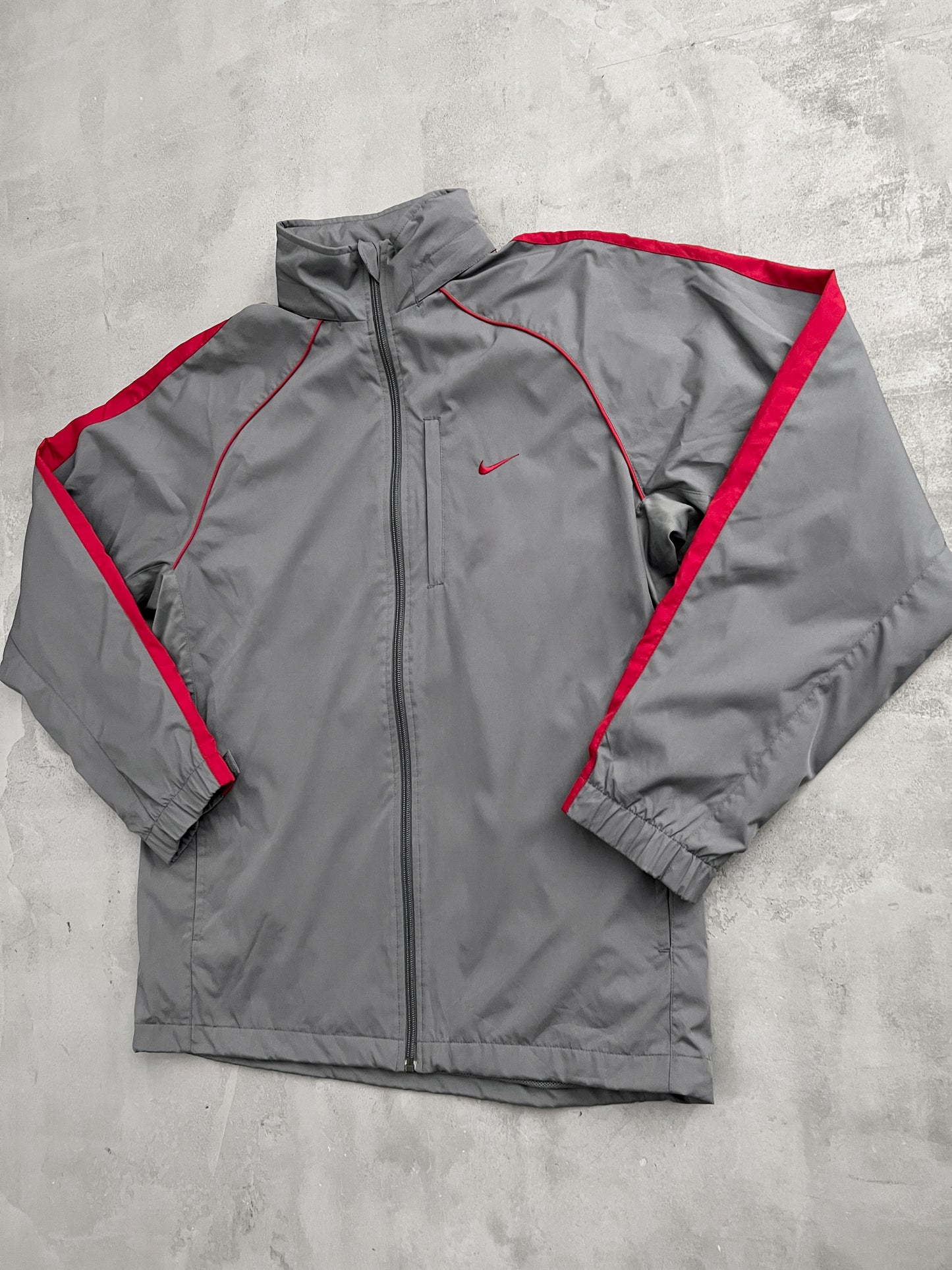 GREY NIKE JACKET - 2000S - L/M