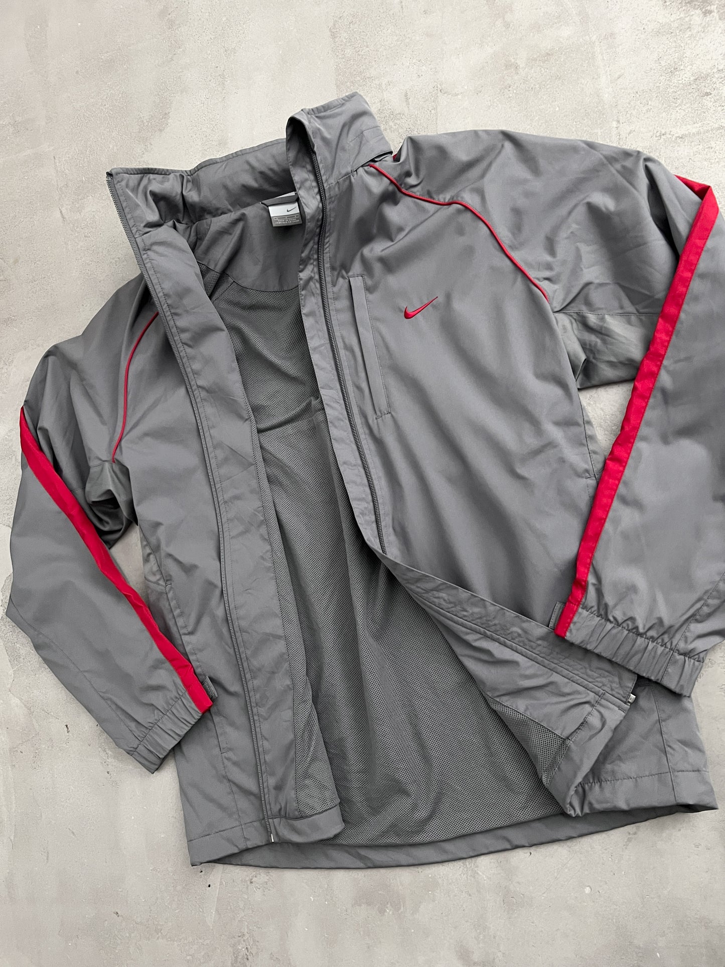 GREY NIKE JACKET - 2000S - L/M