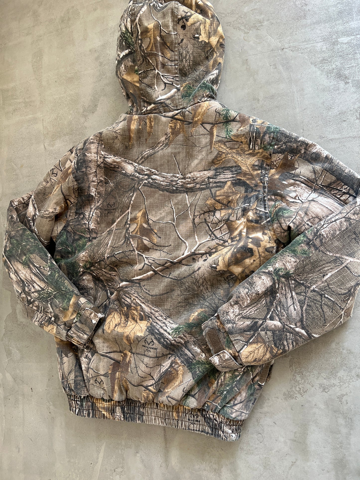 REALTREE ZIP UP HOODIE - 1990S - L