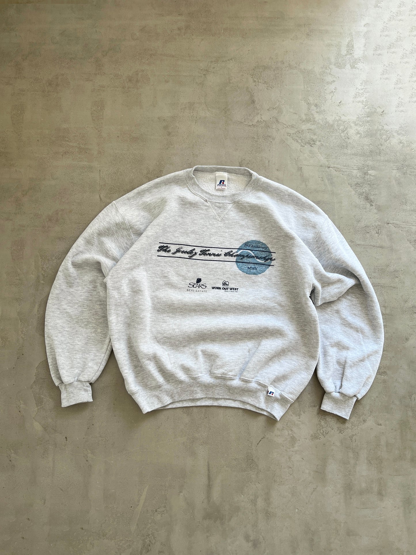 GREY RUSSELL TENNIS SWEATER - 2000S - M/L