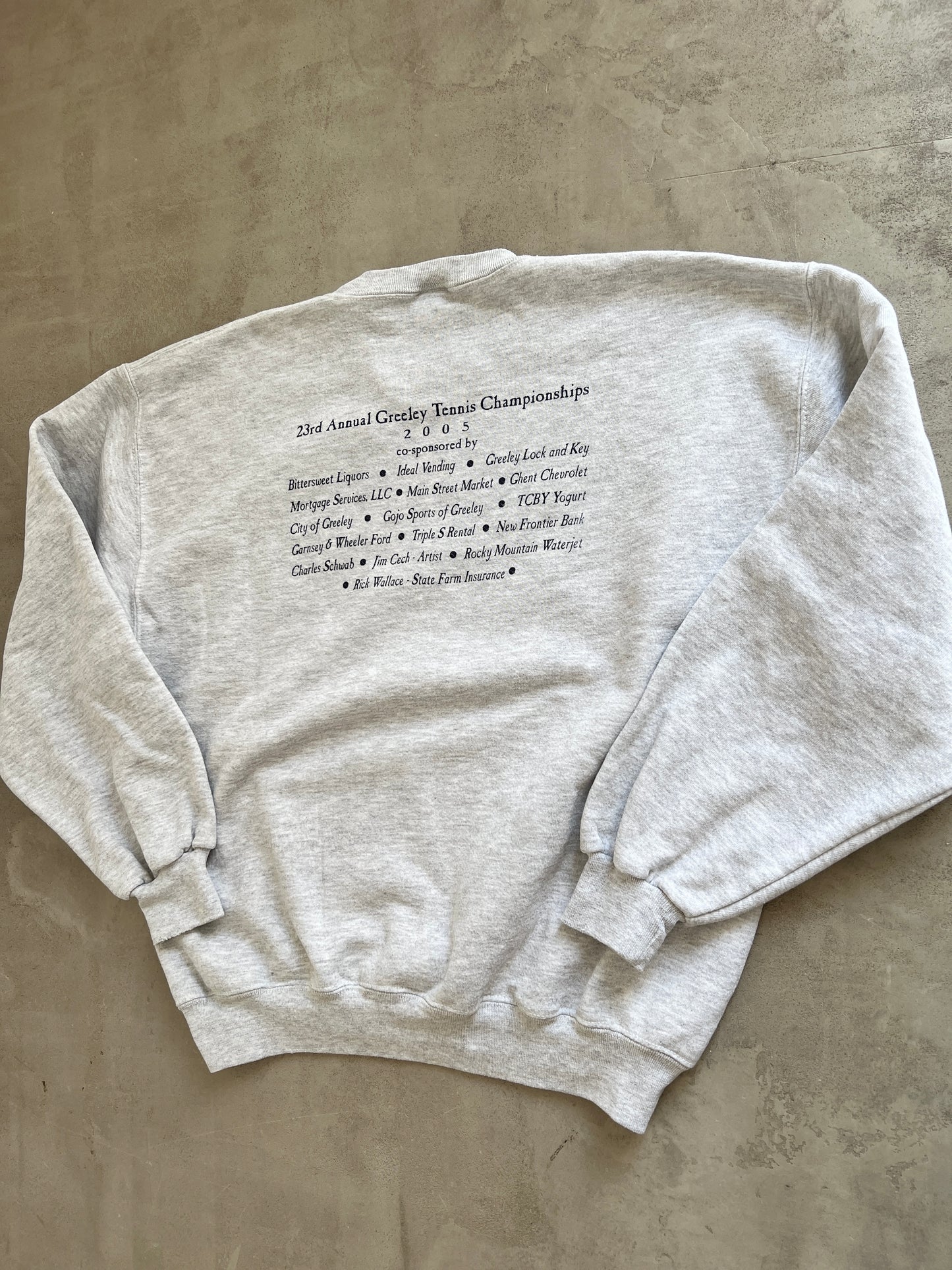 GREY RUSSELL TENNIS SWEATER - 2000S - M/L